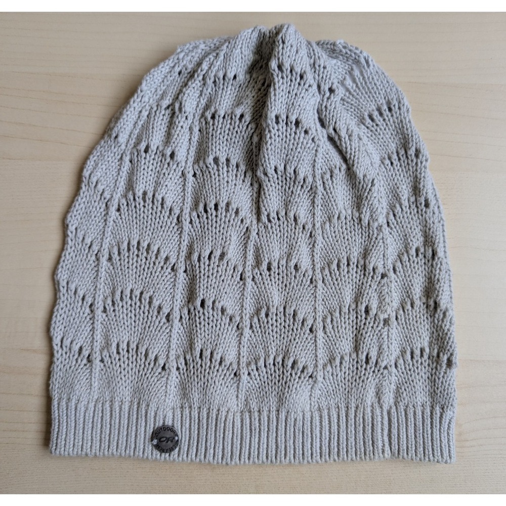 Outdoor‎ Research Crochet Tan White Beanie